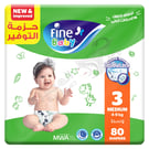 Fine Baby Medium For 4 9 Kg 80 Diapers Size 3