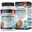 Bioschwartz Magnesium Bisglycinate 100% Chelate No-Laxative Effect Healthy Energy Muscle Bone & Joint Support - Non-Gmo Project Verified -180Ct