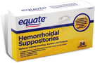 Equate Hemorrhoidal Suppositories Relief From Burning Itching And Discomfort Of Hemorrhoids 24 Count