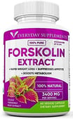 Everyday Forskolin Maximum Strength Pure Nutritional Supplement 3400 Mg 60 Capsules