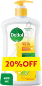 Dettol Fresh Handwash Liquid Soap Pump (Protects Against 100 Illness Causing Germs) Citrus & Orange Blossom Fragrance @20% Off 400 Ml
