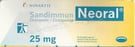 Neoral Sandamion 25 Mg 50 Capsules