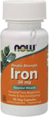 Now Double Strenghth Iron 36Mg 90Veg Capsules