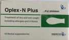 Oplex -N Plus For Children 10 Rectal Suppositories