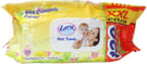 Lara Baby Soft Ultra Soft Wet Towel Provitamin B5 &Vitamin E with Chamomile Extract-120 Pieces