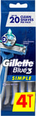 Gillette Blue 3 Pcs 4 Razors
