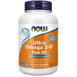 Now Ultra Omega 3-D Omega-3 Fish Oil + Vitamin D-3 90 Softgels
