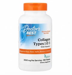 Doctor's Best Collagen Types 1 & 3 with Vitamin C 3000 mg Hair, Skin, Nails, Bones & Joints Support (180 Tablets)   