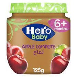 Hero Baby Apple Compote Jar +6 Months 125 Gm