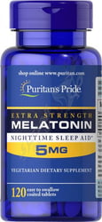 Puritan'S Pride Extra Strength Melatonin - 5 Mg 60 Softgels