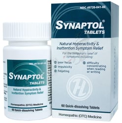 Hellolife Synaptol Tablets - Natural Hyperactivity & Inattention Symptom Relief 60 Tablets