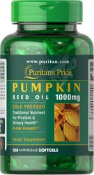 Puritan'S Pride Pumpkin Seed Oil Cold Pressed 1000 Mg 100 Softgels