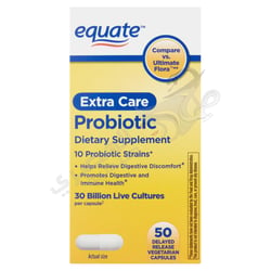Equate Extra Care Probiotic Capsules Delayed Release 50 Count