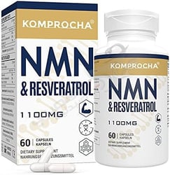 Komprocha Nmn & Resveratrol Antioxidant Anti-Aging Supplement 60 Capsules