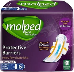 Molped Extra Long Maxi Thick Pack Of 6 Pieces