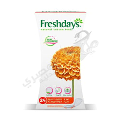 Freshdays Sensation Du Cotton Natural Protege-Slips 2*1 24 Pads