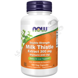 Now Double Strength Silymarin Milk Thistle Extract - 300 mg 200 Veg capsules