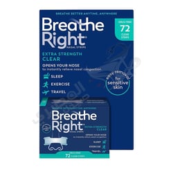 Breathe Right Extra Strength Clear Nasal Strips 72 Clear Strips