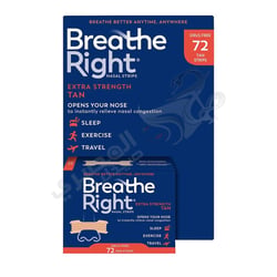 Breathe Right Extra Strength Tan Nasal Strip 72 Tan Strips