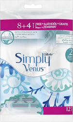 Gillette Simply Venus Disposable Razor for Women 2 Blades - 12 Pieces