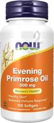 Special Import -NOW Foods Supplements Evening Primrose Oil 500 mg with Naturally Occurring GLA Gamma-Linolenic Acid 100 Softgels