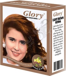 Glory Light Brown Henna Pouches 6 Sachets 10 Gm