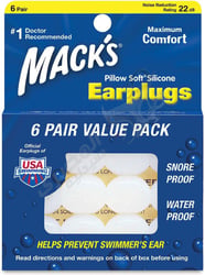 Mack'S Earplugs Pillow Soft Silicone Value Pack 6 Pen