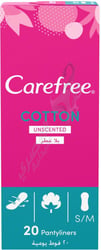Carefree Cotton Unscented S.M Psc 20 Pads Size Normal