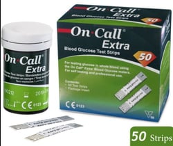 On Call Extra Blood Glucose Test Strips 50