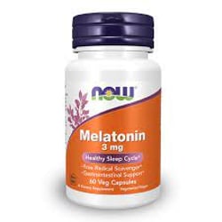 ميلاتونين من ناو فودز، 3 ملغ - 60 كبسولة نباتية