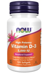 Now Vitamin D-3 2000 IU120 Softgels