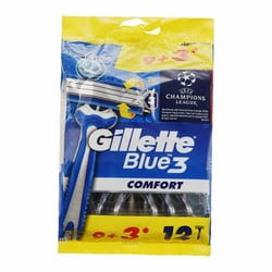 Gillette Blue3 Comfort Disposable Men's Razors, 9 + 3 Count
