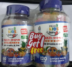 Profi Kids Multi Vitamin 120 Gammies + Multi Vitamin 60 Gammies For Free