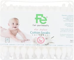 Fe Baby Cotton Swabs Natural Softness 60 swabs