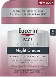Eucerin, Face, Q10 Revitalize, Night Cream, Fragrance Free 48 g
