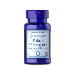 Special Import- Puritan's Pride Folate 666mcg DFE -250Tabs 74312114038