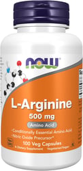Special Import- NOW FOODS Arginine 500mg Capsules, 100 capsules