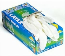 قفازات لاتكس (L) قطعة 100 قلم مقاس لارج