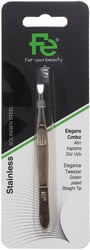 Fe Tweezer Elegance Golden Plated Straight Tip