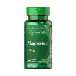 Puritan's Pride Magnesium 250 mg – 100 Coated Caplets | Essential Bone & Muscle Support Supplement