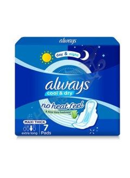 Always Cool & Dry Maxi Thick 7 Pads Size Extra Long