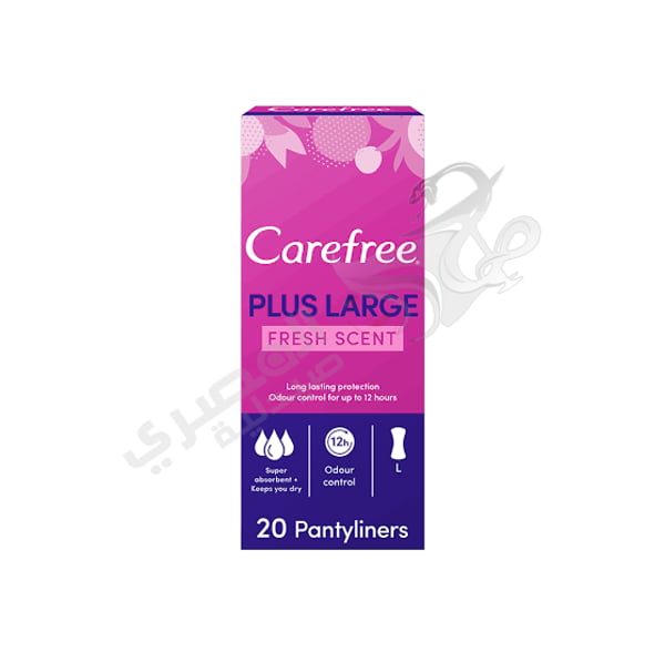 Carefree Plus Large Fresh Scent Large Pcs 20 Pads Size Large