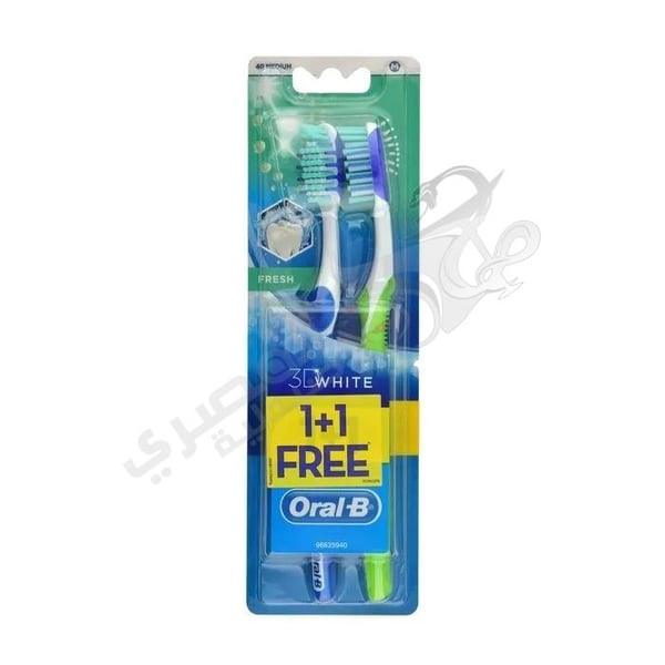 Oral-B 3D White Medium Tooth Brush 1&1 By