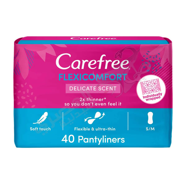 Carefree Flexicomfort Cotton Feel By Jonhson & Jonhson 40 Pads