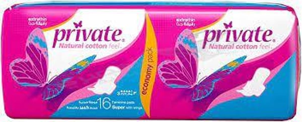 Private Super With Wings 16 Pads