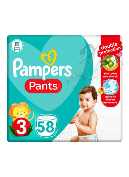 Pampers Pants Olive Oil 58 Diapers Size 3