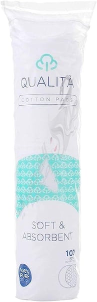 Qualita Cotton Pads Soft & Absorbent 100 Pcs