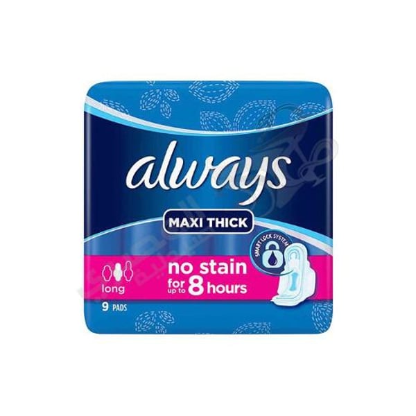 Always Maxi Thick Size Long By Proctor & Gamble 9 Pads Size Long