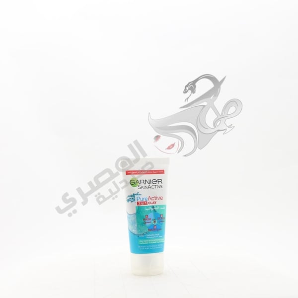 Garnier Pure Active 3In1 Clay Wash Scrub Mask 50 Ml