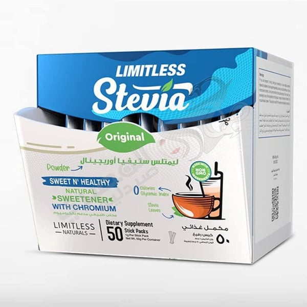 Limitless Stevia Original 50 Stick Packs